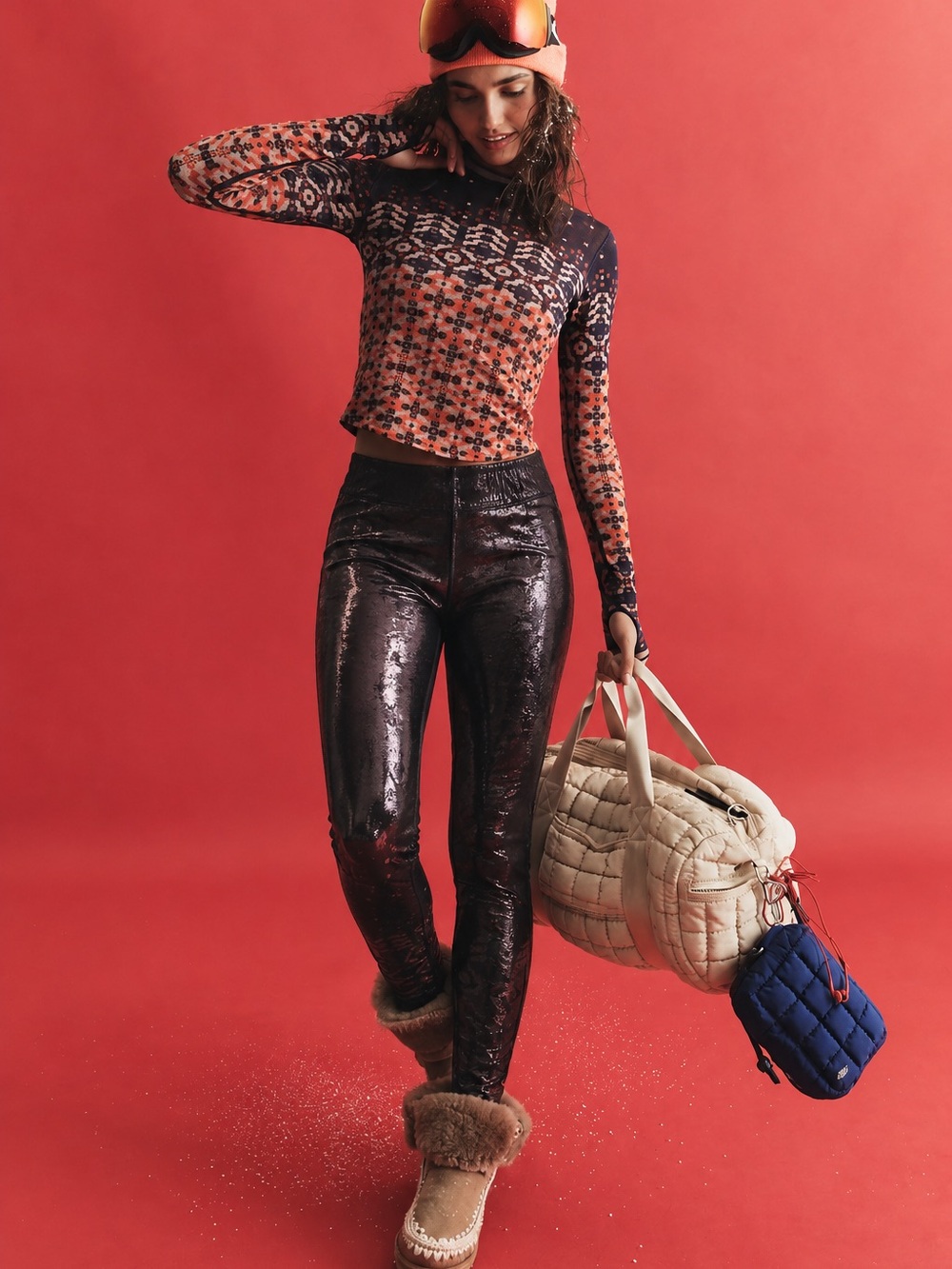 302. Suzy Shier Black Shiny Faux-Leather Leggings